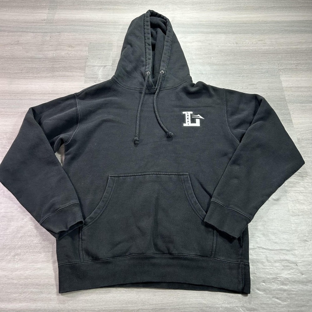 Lakai Hoodie Mens‎ Small Black Pullover Fleece Sweatshirt Chest Logo Skate